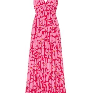 Pink Floral Maxi Dress